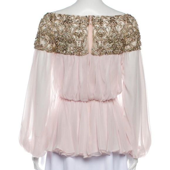 Marchesa Silk off-the-shoulder blouse - Picture 2 of 3